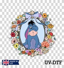 Floral Eeyore UV DTF Sticker -