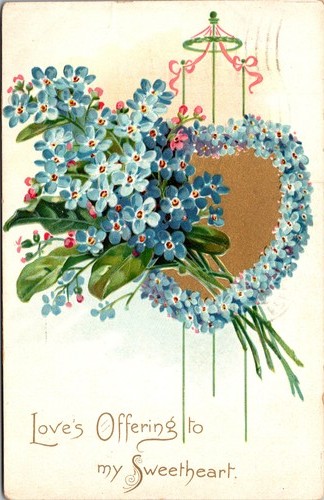 Postcard loves offering - postcard,