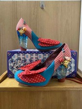 Irregular Choice Trinkettina Red and Turquoise with Charms Size 7 In Box Rare