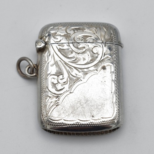 Antique solid silver vesta - solid,