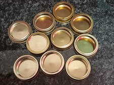 MASON JAR LIDS Set of 10 Gold