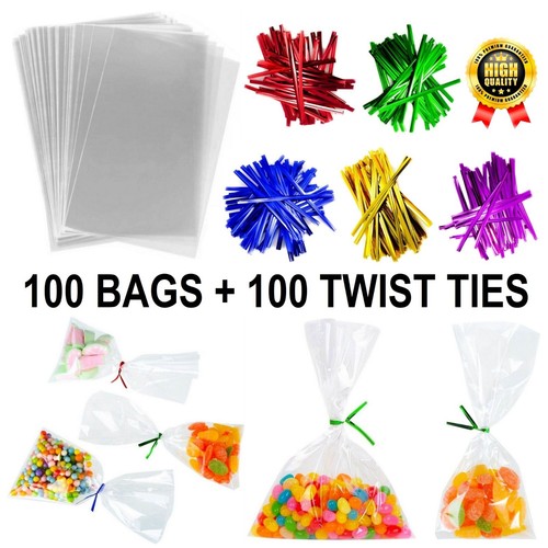 100 clear cellophane sweet - clear,