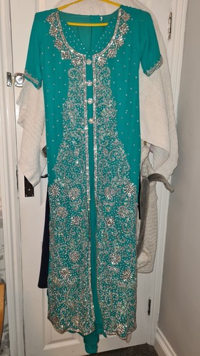Indian lengha green with - indian,