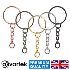 Split Ring Keychain 25mm Rhodium Silver, Rose, Gold, Black Keyring Chain 1-100pc