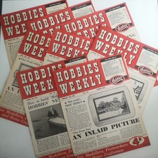 Vintage Hobbies Weekly Magazines 1955 | Job Lot of 8 Issues with 4 Plans