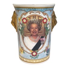 Caverswall Royalty Lion Head Beaker Elizabeth II - Longest Serving Monarch -