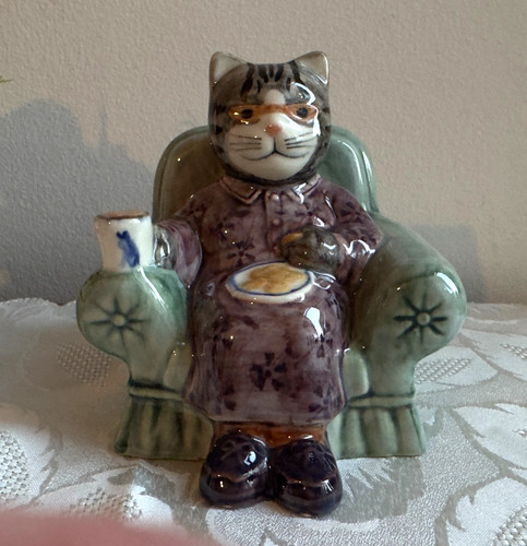 Vtg quail collectable cat - vtg,