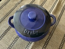 Denby Imperial Blue Large Casserole Dish with Lid