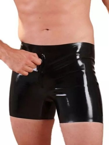 Honour latex shorts front - honour, zip