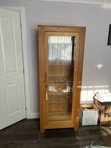 Oak display cabinet - oak,