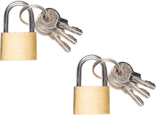 Pack brass padlocks 20mm - pack,