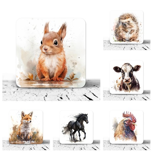 Drinks mat coasters - mat, animal