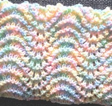 Hand knitted pastel colours