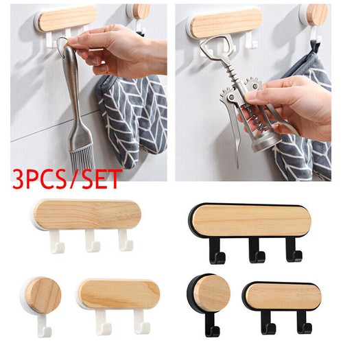 Wooden self adhesive hooks - self-adhesive,