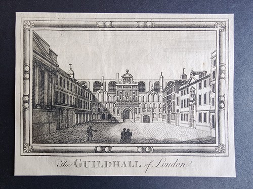 Antique 1770 print - view, of
