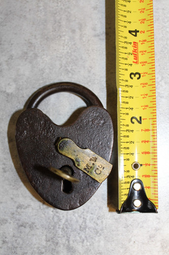 Antique heart shaped padlock - shaped,