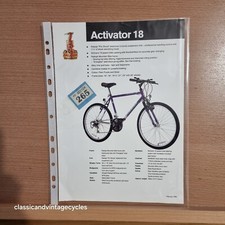 Raleigh 1990's MTB Activator 18 Original/Specification/Brochure/Sheet #265