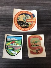 vintage luggage water decals x3 