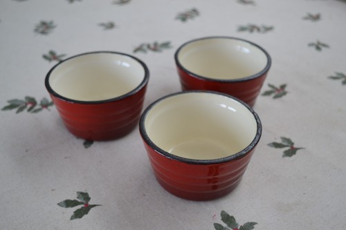 Cast iron red ramekins - cast,