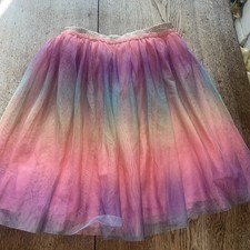 Kids Pink/rainbow Tutu Skirt Next Size 11 Years