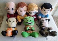 KIDROBOT STAR TREK PHUNNY PLUSH 8"LOT KIRK SPOCK PICARD DATA GORN LOCUTUS 7 OF 9