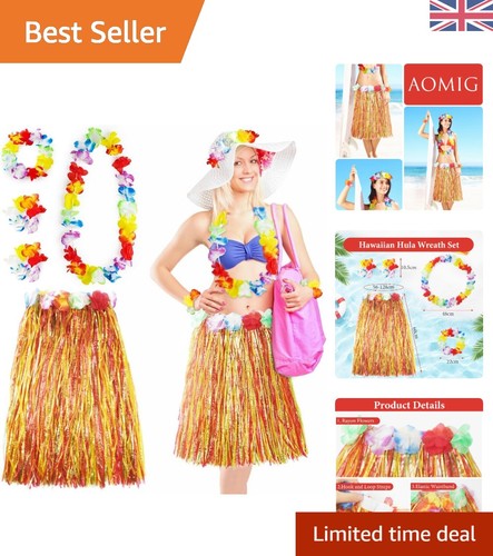 Vibrant hawaiian grass skirt - vibrant,