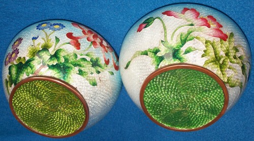 Small pair antique cloisonne - pair,