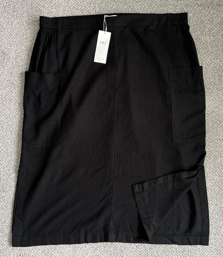 New ladies black linen - m&s,