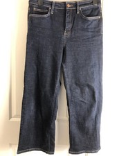 Autograph M&S wide leg High Waisted Denim jeans 98%cotton 14short.