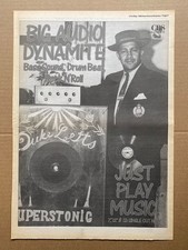 BIG AUDIO DYNAMITE JUST PLAY MUSIC! POSTER SIZED original music press advert fro