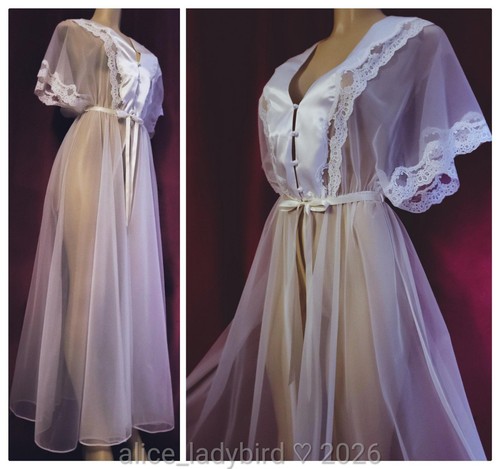 Vintage sheer chiffon peignoir - vintage,