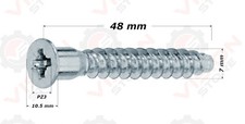 M7 x 48mm CONFIRMAT SCREWS -