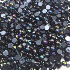Half Round Flat Backs Pearls For Craft Card Making Embellishment Gems 4,6,8mm