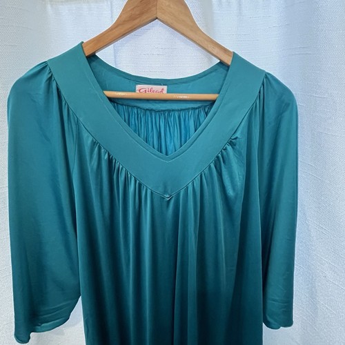 Vtg gilead teal nightgown xxl - gilead,