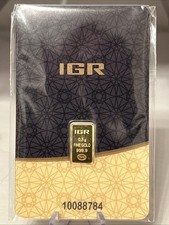 IGR 0.5g 999.9 Gold Bar In Assay Sealed Card