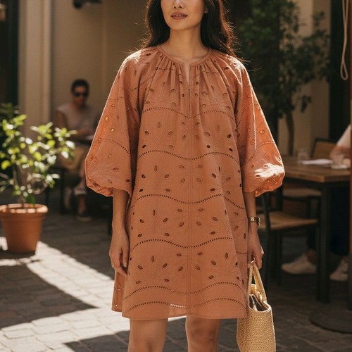Oroton daisy broderie - broderie, dress