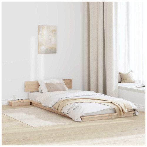 Bed frame natural wood 80x200 - frame,