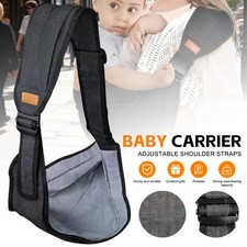 Easy Carrying Wrap Front Holding Ring Sling Baby Toddler Carrier Adjustable