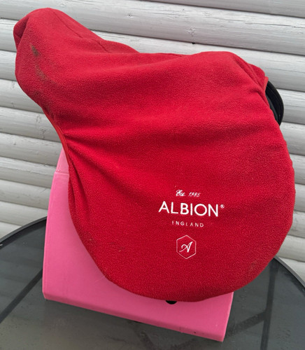 Albion red fleecesaddle cover - red,