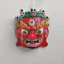 Vintage wooden mask - wooden,