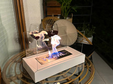 Freestanding bio fireplace Home white structural matt