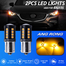 Pair 581 BAU15s PY21W 15W LED Side Front Rear Indicator Signal Light Bulb Canbus