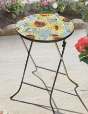Handpainted sunflower table - handpainted,