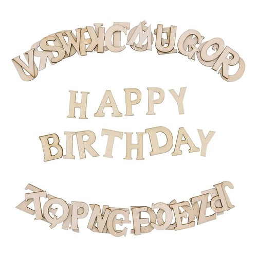 100pcs wooden alphabet letters - wooden,