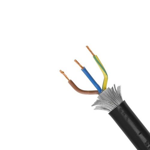 Armoured cable with - with, coloured
