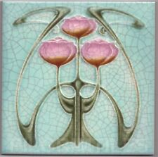 Art Nouveau Ceramic or Porcelain Kiln Fired Tile Fireplace Kitchen Bath an 55