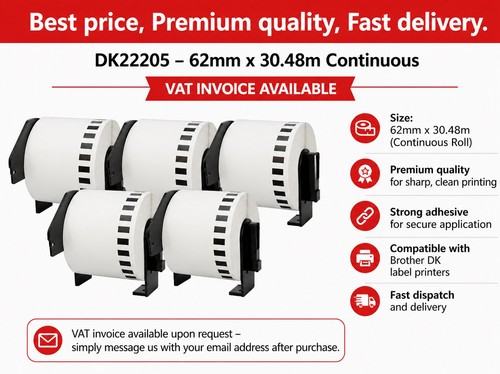 Dk22205 22205 label - dk-22205, fits
