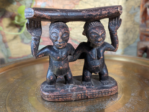 Vintage african carved luba - vintage,