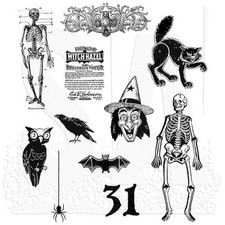 Tim Holtz Cling Rubber Stamps - Mini Halloween 2 CMS113