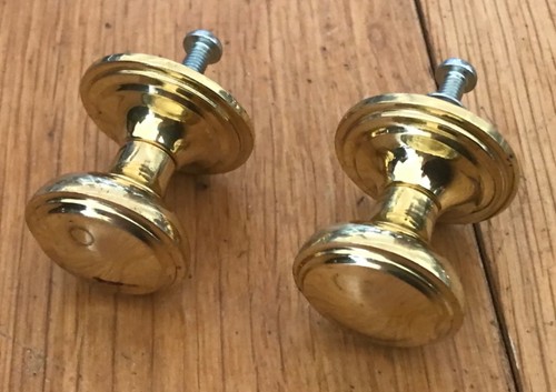 Vintage brass door knobs - brass,